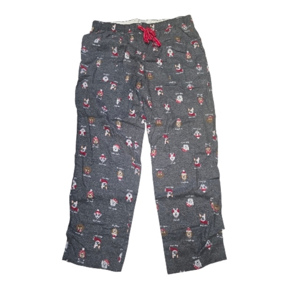 Joyspun Other - Joyspun Womens Gray Pajama Pants with Festive Print, Size L